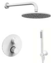 Душевая система Paffoni KIT LIG KITLIQ018BO встраиваемая, термостатическая, белый матовый