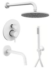 Душевая система Paffoni KIT LIG KITLIG019BO139 встраиваемая, с изливом, белый матовый