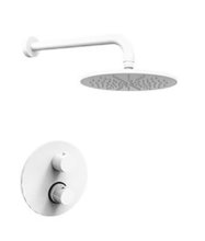 Душевая система Paffoni KIT LIG KITLIQ013BO встраиваемая, термостатическая, белый матовый