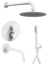 Душевая система Paffoni KIT LIG KITLIG019BO046 встраиваемая, с изливом, белый матовый