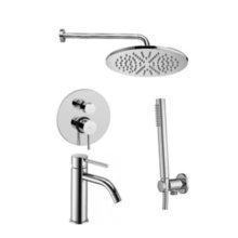 Душевая система Paffoni KIT LIG KITLIG018CR071 встраиваемая, со смесителем для раковины, хром