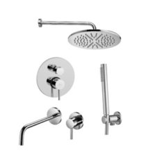 Душевая система Paffoni KIT LIG KITLIG018CR006 со встраиваемым смесителем для раковины, с изливом хром