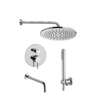 Душевая система Paffoni KIT LIG KITLIG019CR141 встраиваемая, с изливом, хром