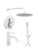 Душевая система Paffoni KIT LIG KITLIG018BO071 встраиваемая, со смесителем для раковины, белый матовый