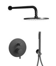 Душевая система Paffoni KIT LIG KITLIG015NOKING встраиваемая, черный матовый