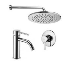 Душевая система Paffoni KIT LIG KITLIG011CR071 встраиваемая, со смесителем для раковины, хром