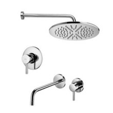 Душевая система Paffoni KIT LIG KITLIG011CR006 встраиваемая, со встраиваемым смесителем для раковины, хром