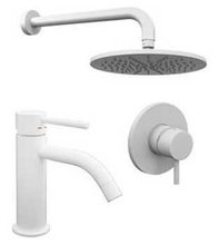 Душевая система Paffoni KIT LIG KITLIG011BO071 встраиваемая, со смесителем для раковины, цвет белый матовый