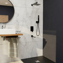 Душевая система RGW Shower Panels 51140856-04 SP-56B, скрытый монтаж, с изливом, черный матовый