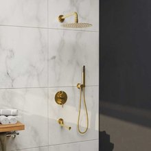 Душевая система RGW Shower Panels 51140855-06 SP-55G, скрытый монтаж, золото