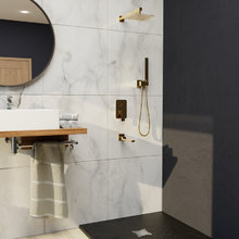 Душевая система RGW Shower Panels 51140856-06 SP-56G, скрытый монтаж, с изливом, золото