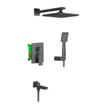 Душевая система скрытого монтажа Timo Selene SX-3069/03SM, 3-х режимная, с изливом, цвет черный