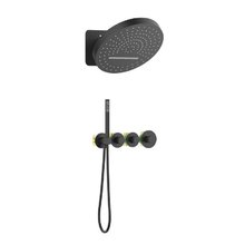 Душевая система Timo Saona SX-2329/03SM, термостатическая, черная