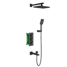 Душевая система Timo Petruma SX-5049/03SM термостатическая, цвет чёрный матовый