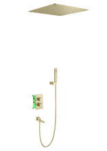 Душевая система Timo Petruma SX-5019/17SM термостатическая, с изливом, цвет золото матовое