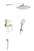 Душевая система скрытого монтажа Timo Helmi SX-4069/00-16SM chrome white, 2-х режимная, белая/хром