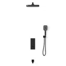 Душевая система Vincea, термостатическая, 3 потребителя, с изливом, цвет черный матовый, VSFW-433T1MB