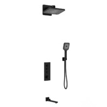 Душевая система Vincea Inspire VSFW-433TI4MB, термостатическая, цвет черный матовый