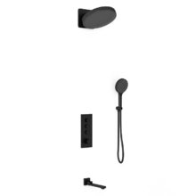 Душевая система Vincea Inspire VSFW-433TI3MB, термостатическая, цвет черный матовый