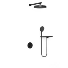 Душевая система Vincea Inspire VSFW-3I22MT2RMB, термостатическая, цвет черный матовый
