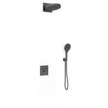 Душевая система Vincea Inspire VSFW-3I21MT1GM, термостатическая, воронёная сталь, gunmetal