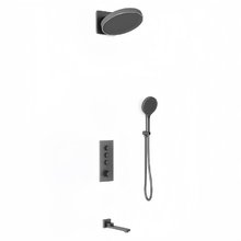 Душевая система Vincea Inspire VSFW-433TI3GM, термостатическая, воронёная сталь, gunmetal