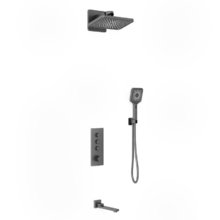 Душевая система Vincea Inspire VSFW-433TI4GM, термостатическая, воронёная сталь, gunmetal