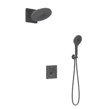 Душевая система Vincea Inspire VSFW-3I21MT5GM, термостатическая, на 2 потребителя, воронёная сталь, gunmetal