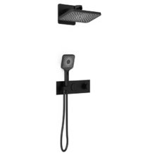 Душевая система Vincea VSFW-422TI4MB, термостатическая, цвет черный матовый