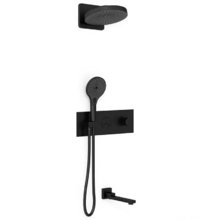 Душевая система Vincea Inspire VSFW-432TI1MB, термостатическая, на 3 потребителя, цвет черный матовый