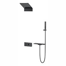 Душевая система Vincea Futura VSFW-2F11TMB, термостатическая, цвет черный матовый