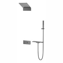 Душевая система Vincea Futura VSFW-2F11TGM, термостатическая, воронёная сталь, gunmetal