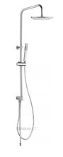 Душевой гарнитур Aquanet Practic S AF100-70-S-C, с квадратным верхним душем 20 см, 1 режим струи, хром (243319)