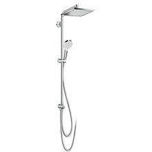 Душевой гарнитур Hansgrohe Crometta E 240 1jet Showerpipe Reno EcoSmart 9 л 27289000 с верхним душем, корпус хром, лицевая часть хром