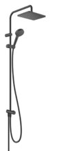 Душевой гарнитур Hansgrohe Vernis Shape 26282670 Shape Showerpipe 230 1jet Reno, корпус черный, 2 режима струи, лицевая часть черная