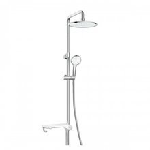 Душевой гарнитур Lemark LM8810C c верхним душем 25.6 см, с полкой, хром, 3 режима струи