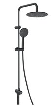Душевой гарнитур Lemark LM8809BL, с верхним душем, черный