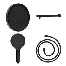 Душевой гарнитур Vincea Inspire VSHH-3I2AHMB, верхний душ с держателем, ручной душ со шлангом, 4 режима струи, цвет черный матовый