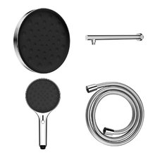 Душевой гарнитур Vincea Inspire VSHH-3I2AHCH, верхний душ с держателем, ручной душ со шлангом, 4 режима струи, цвет хром