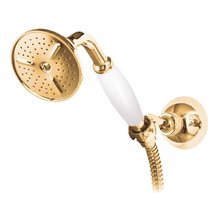 Душевой гарнитур Cezares CZR-KD-02-Bi, бронза, ручка белая