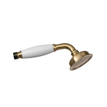 Душевой гарнитур Cezares LIRA-M-DEF2-02-Bi, 1 режим струи, цвет бронза, ручка белая