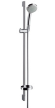 Душевой гарнитур Hansgrohe Croma 100 1jet/Unica'C 27724000, корпус хром, лицевая часть серая