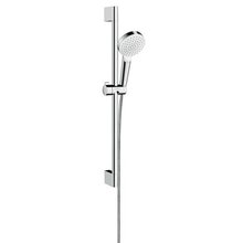 Душевой гарнитур Hansgrohe Crometta 1jet 26533400, 1 режим струи, штанга 65 см, корпус хром, лицевая часть белая