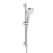 Душевой гарнитур Hansgrohe 26580400 Croma Select E Multi, штанга 65 см, корпус хром, лицевая часть белая, 3 режима струи