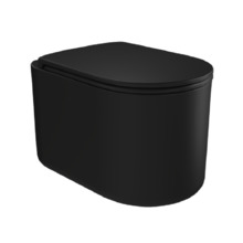Подвесной унитаз Axa Delano WCWH9001007, безободковый, крышка-сиденье с микролифтом, черный матовый