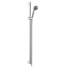 Душевой гарнитур Hansgrohe Crometta 85 Mono 27729000, штанга 90 см, корпус хром, лицевая часть серая