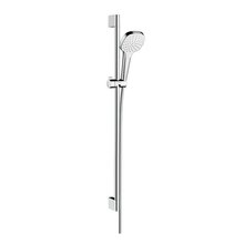 Душевой гарнитур Hansgrohe Croma Select E 1jet 26594400, корпус хром, лицевая часть белая, 1 режим струи