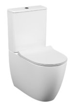 Напольный безободковый унитаз Vitra Sento 9830B003-7203, крышка микролифт, белый