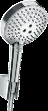 Душевой гарнитур Hansgrohe Raindance Select S 120 PowderRain Porter 27669000, корпус хром, лицевая часть хром, шланг 125 см, 3 режима струи