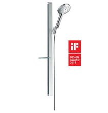 Душевой гарнитур Hansgrohe Raindance Select S 27649000, корпус хром, лицевая часть белая, 3 режима струи